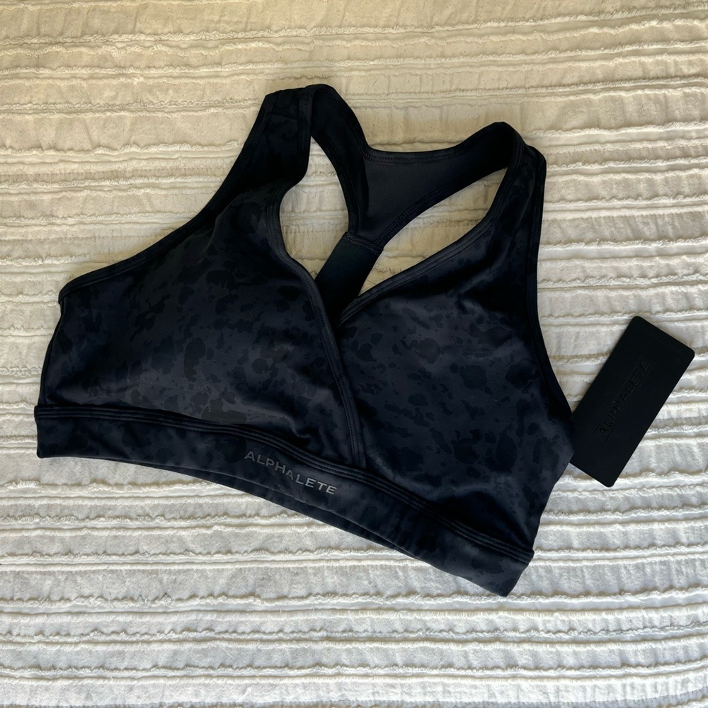 Alphalete Black Surface Wrap Sports Bra